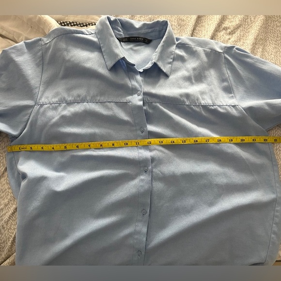 Zara Light Blue Button-Up Shirt - Picture 6 of 6